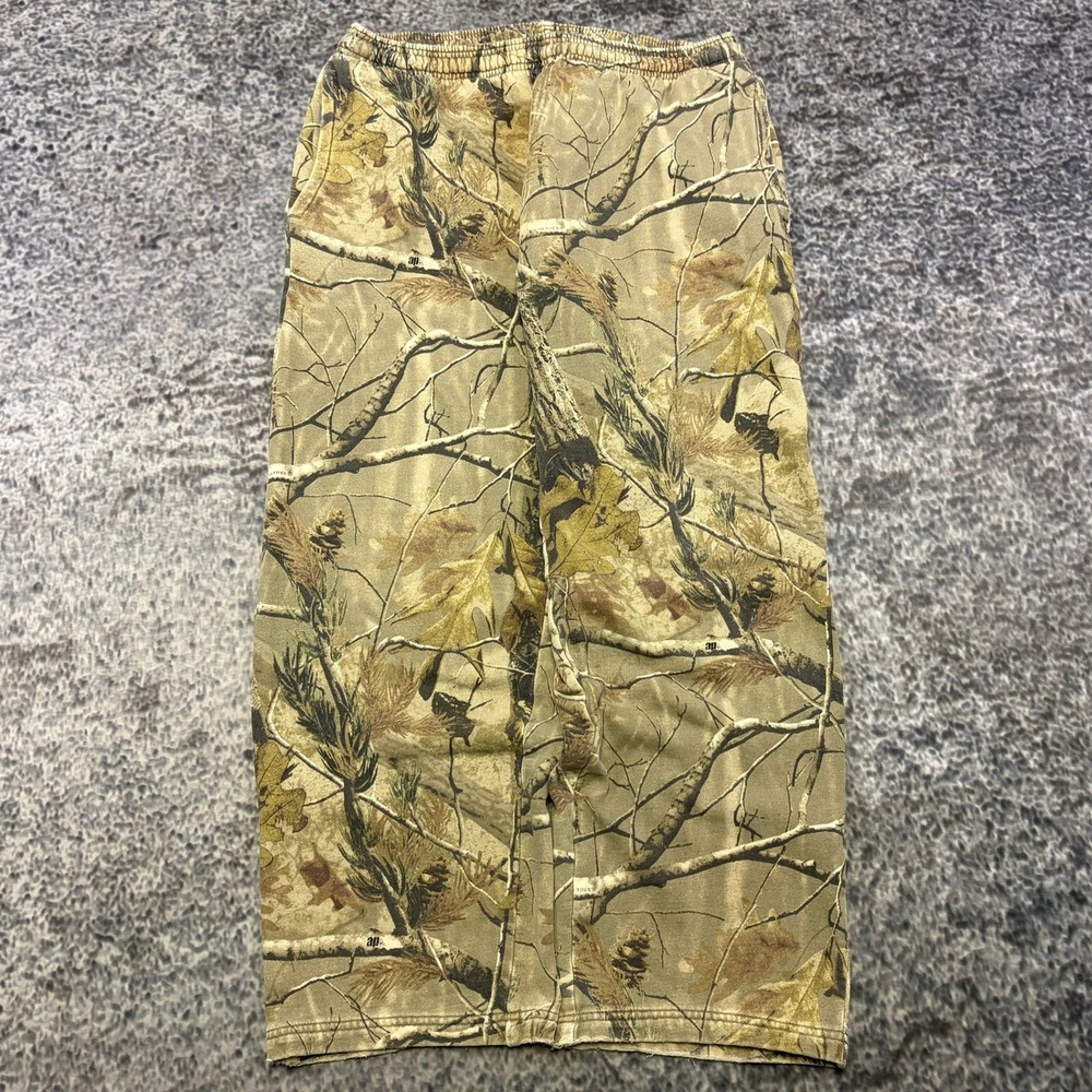Realtree‎ Camo Sweatpants Mens Large Green Brown Hunting Outdoors Baggy Y2K